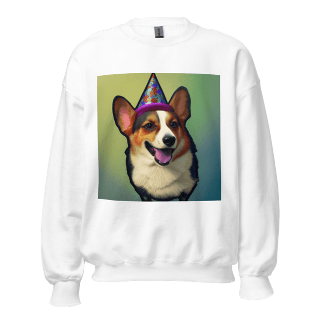 White / S Vibey Corgi Sweater