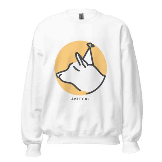 White / S Boho Corgi Sweater