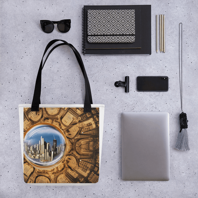 Black / 15″×15″ Dry City Tote Bag